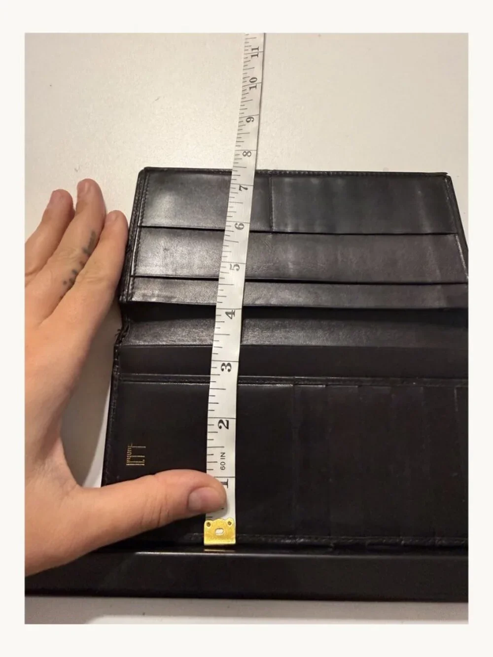 Dunhill Black Leather Long Bifold Wallet